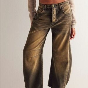 Women's Brown Wide-Leg Jeans